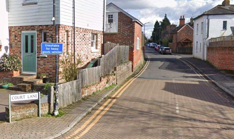 The incident is reported to have taken place in Court Lane, Hadlow. Picture: Google