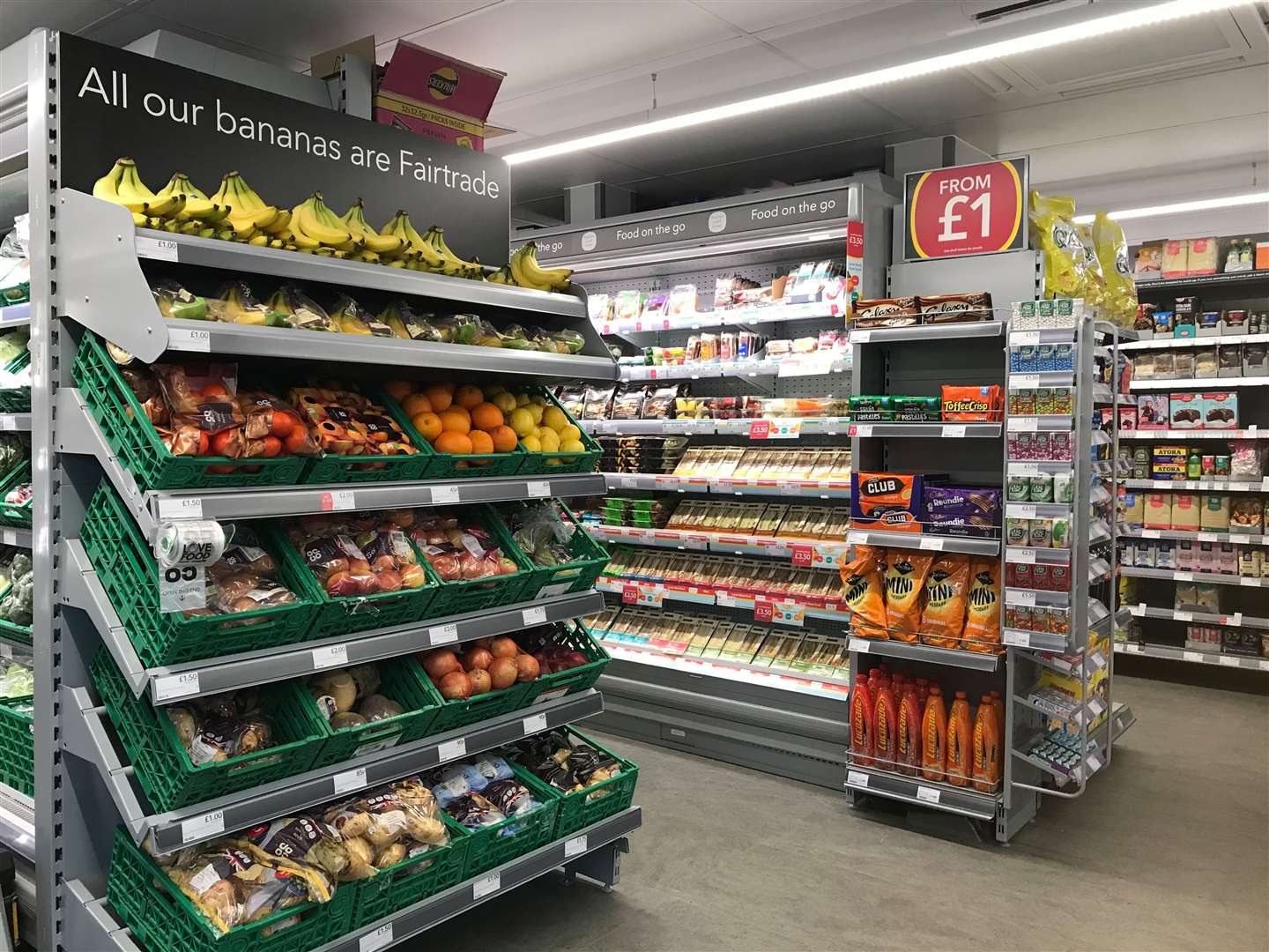 Inside The Co-op, The Street, Upchurch, as it reopens following fire