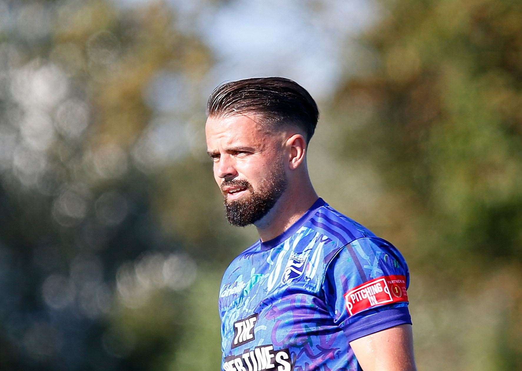 Margate's Ben Greenhalgh scored in their 2-0 victory at Kingstonian last week. Picture: Andy Jones