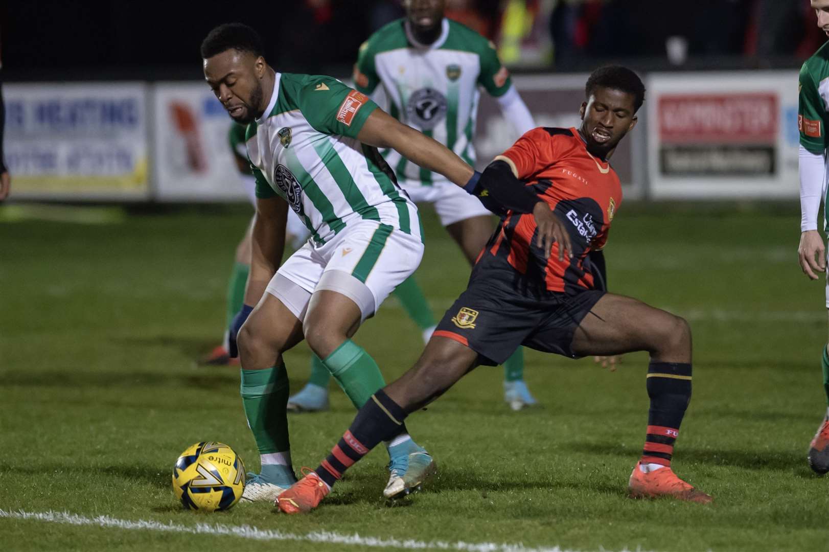 Sittingbourne defender Donvieve Jones gets stuck in. Picture: Ian Scammell