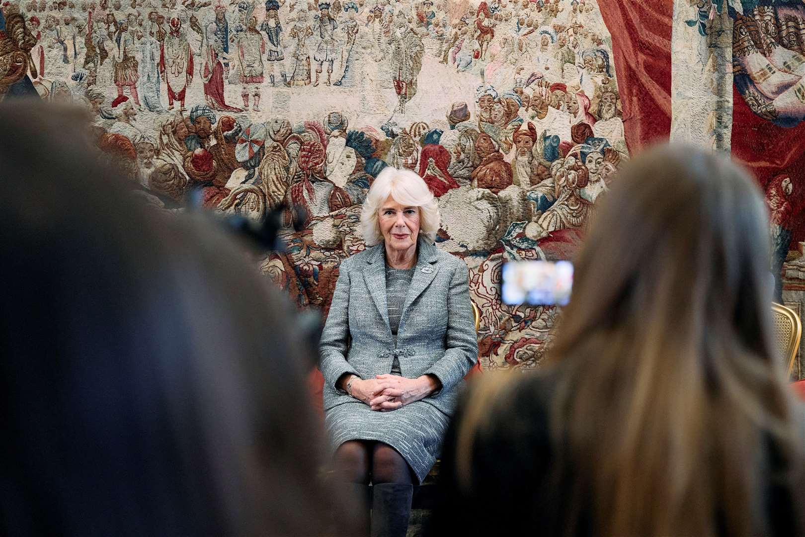 The Queen attended the Entente Litteraire Prize ceremony at the French ambassador’s residence in London (Benjamin Cremel/PA)