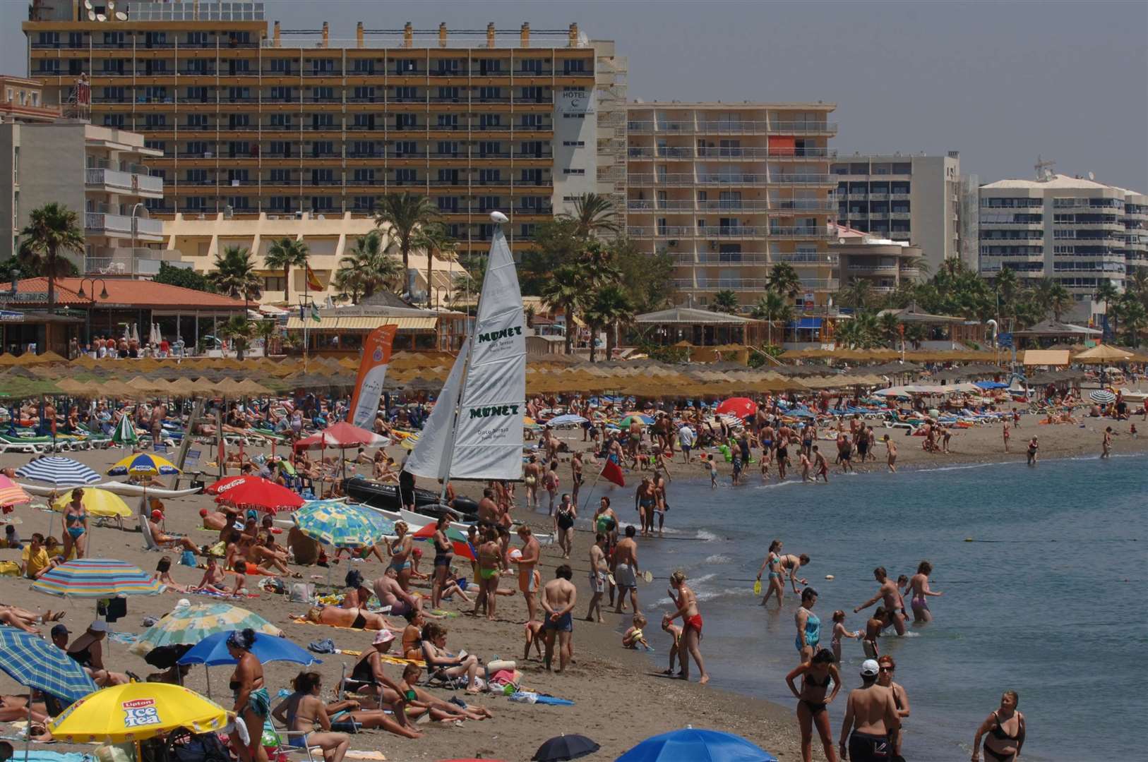 Costa del Sol beach near Torremolinos is a favourite destination for British holidaymakers (John Giles/PA)