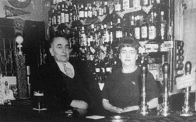 Castle Inn licensees, William & Ethel Lack, not looking very happy in December 1962, faced with the imminent demolition of their pub to make way for the new Canterbury ring-road