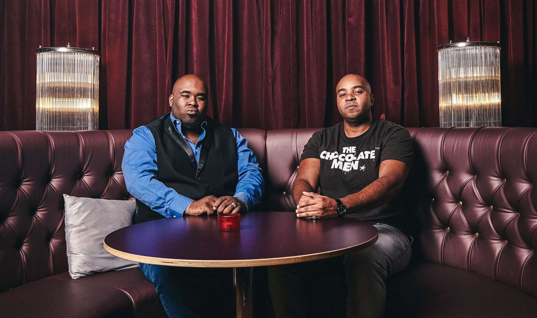 Louis Francois, right, and business partner Dante Williams spotted a gap in the market for an all-Black show and formed The Chocolate Men. Picture: Channel 4