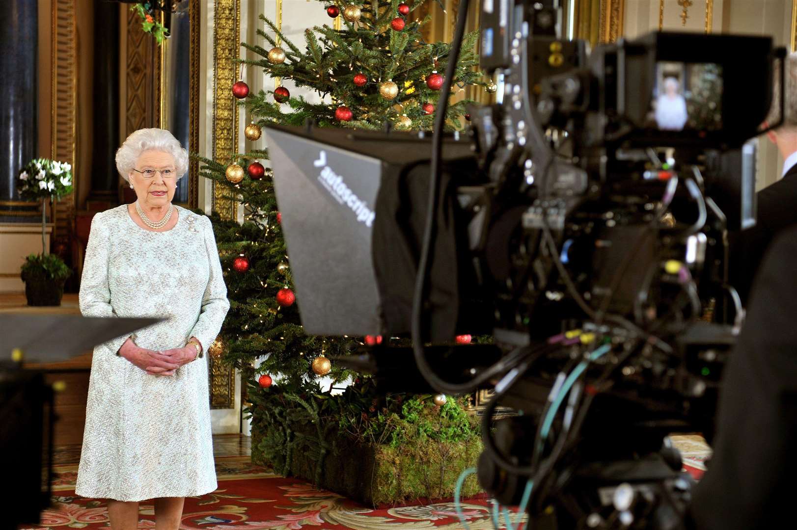 The Queen recording Christmas message to the Commonwealth in 2012 (John Stillwell/PA)