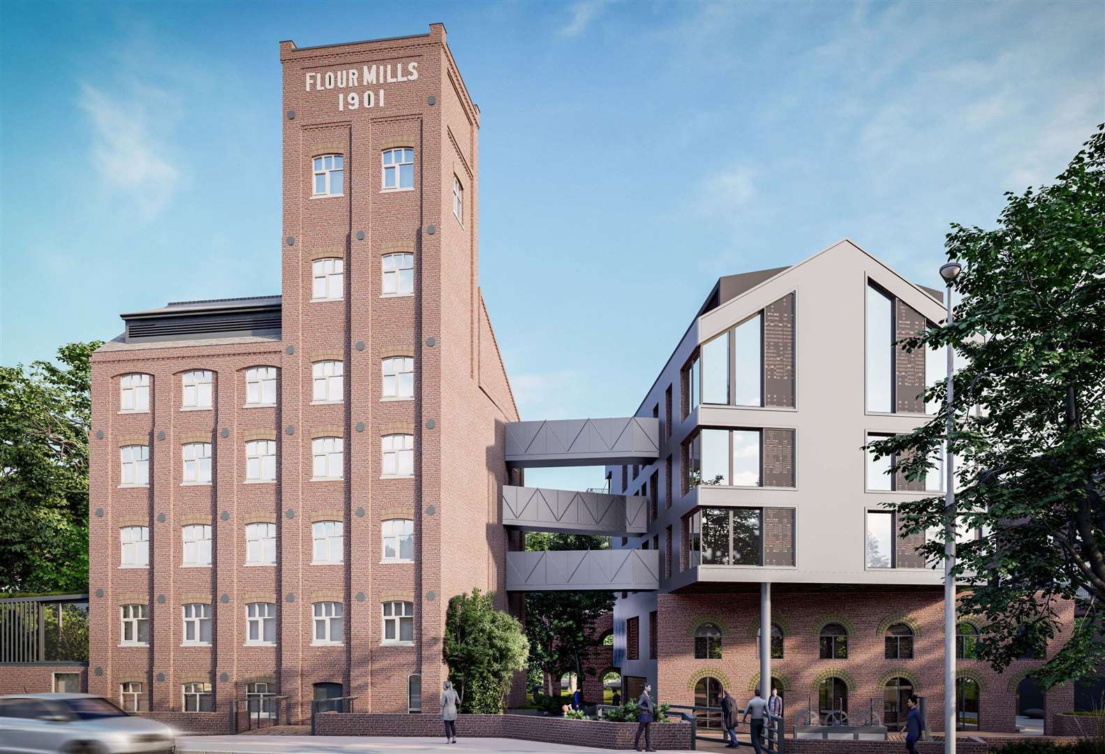 How the East Hill mill redevelopment could have looked when it was due to be turned into flats. Picture: Hollaway