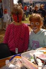 Tegan, seven, and Chloe, nine at the King's Farm community fun day