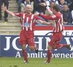 SHAW THING: Former Gills star Paul Shaw marked his return to Priestfield with a brace. Picture: GRANT FALVEY