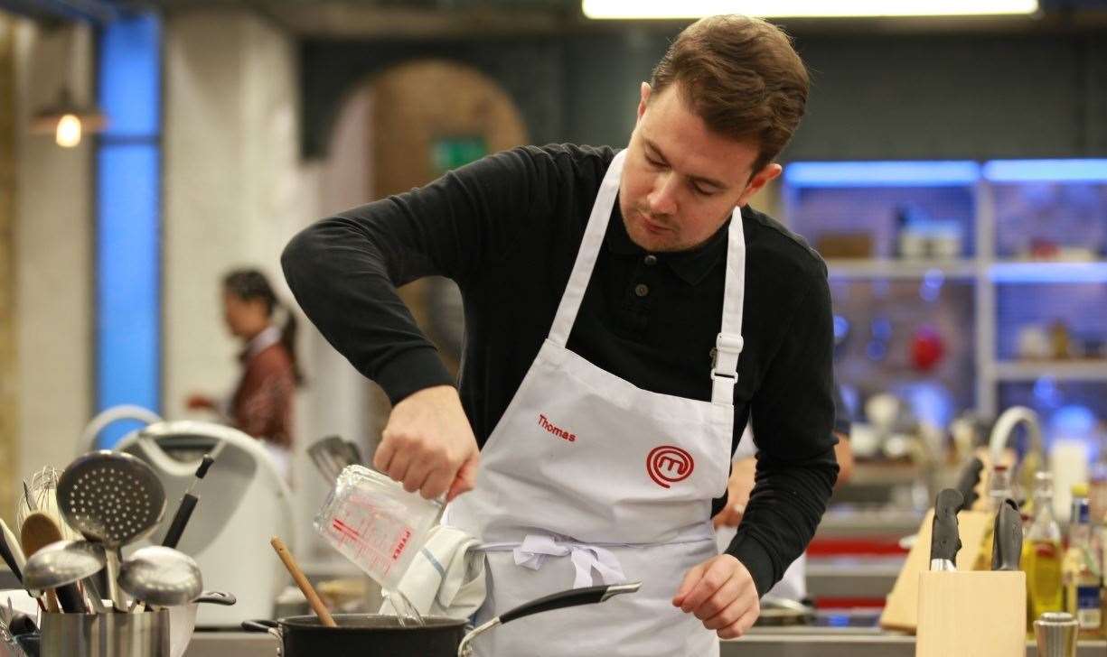 MasterChef winner Thomas Frake in action. Picture BBC