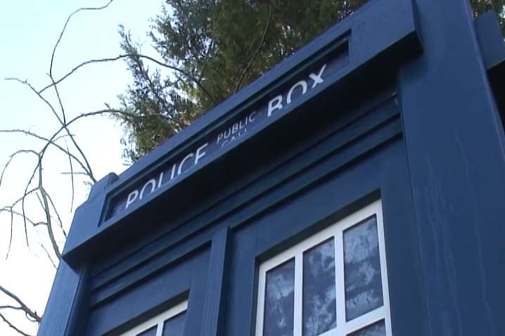 A Tardis in Jason Onion's garden