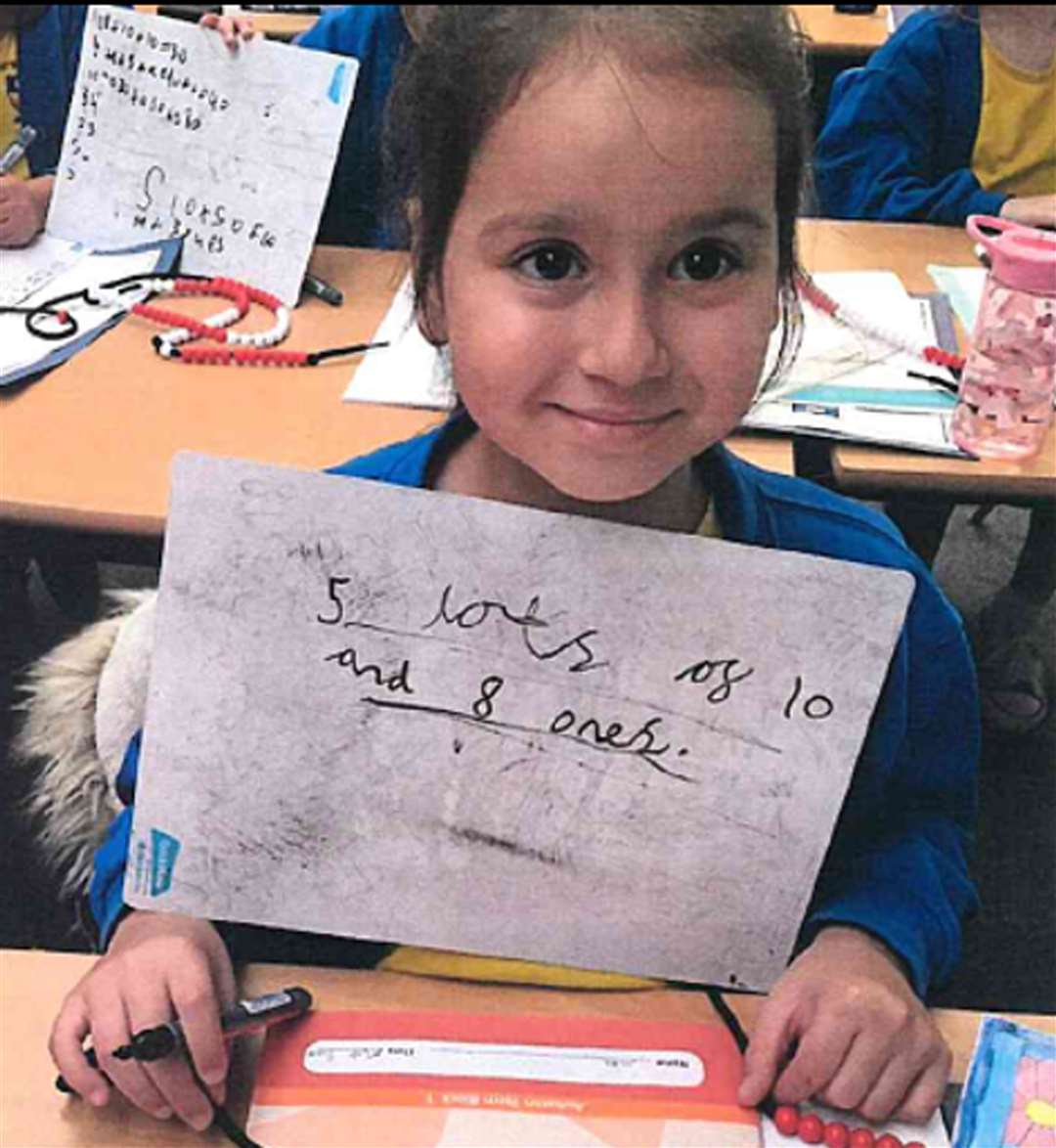 Sara Sharif, aged 10, at school (Surrey Police/PA)