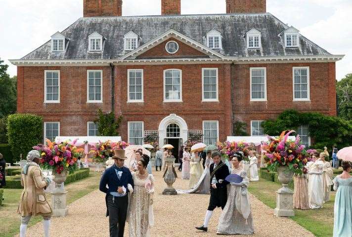 Squerryes Court stars in the upcoming third season of Bridgerton. Picture: Netflix