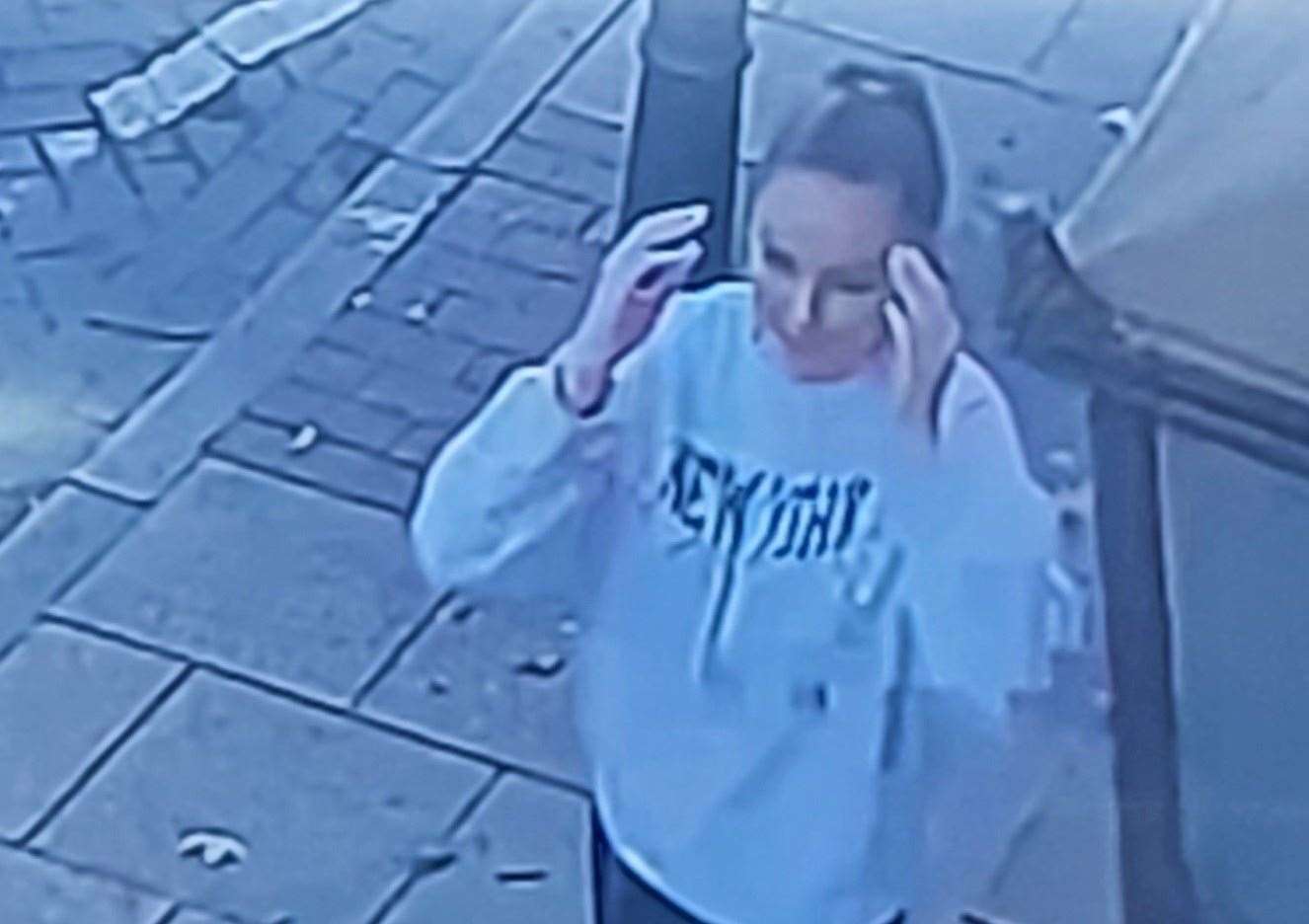 A CCTV image has been released of Grace Fisher after she was reported missing from Gillingham. Picture: Kent Police