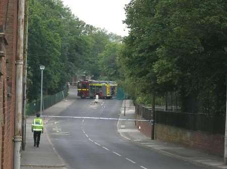 The tree-lined road where the accident happened. Picture: MIKE PETT