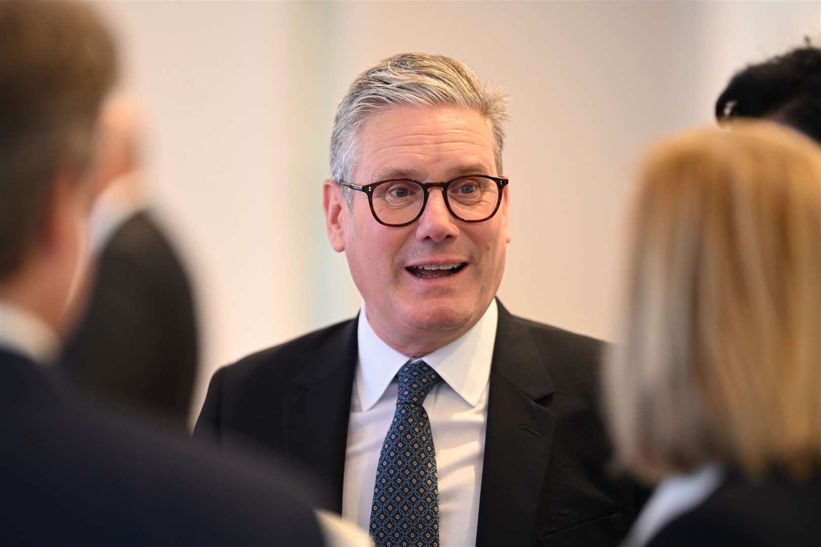 Prime Minister Sir Keir Starmer with business leaders in New York (Leon Neal/PA)