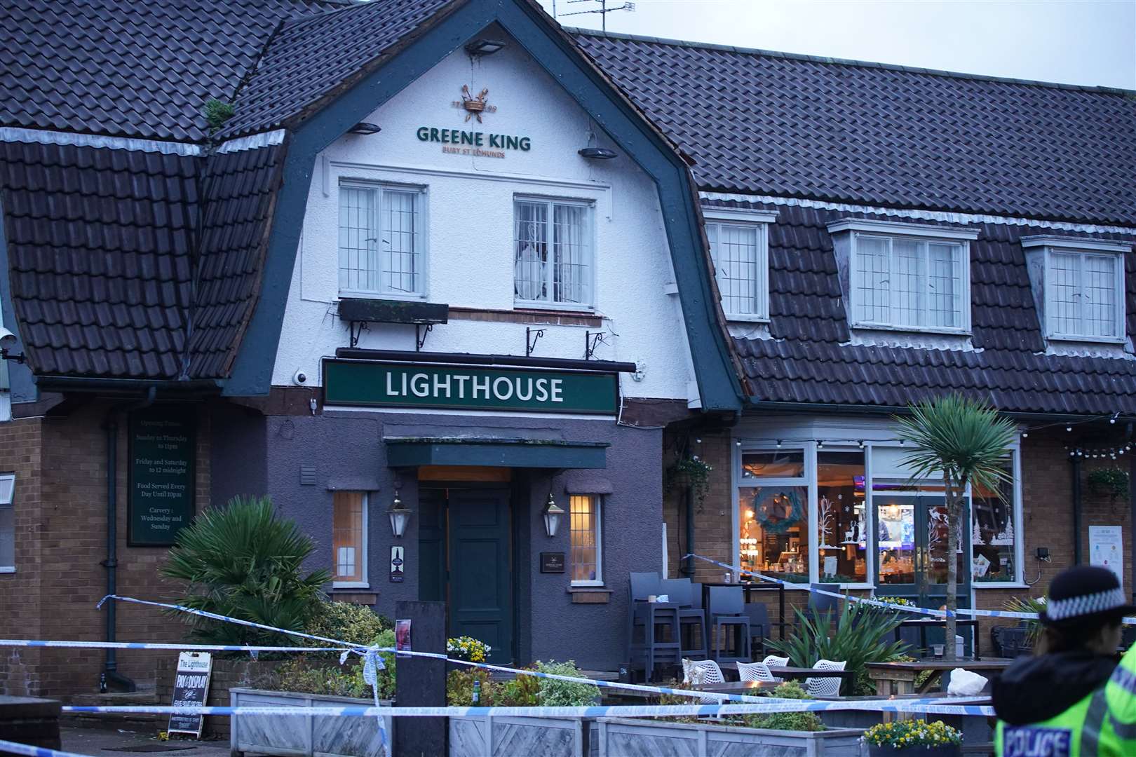 The scene of the shooting in Wallasey Village (Peter Byrne/PA)