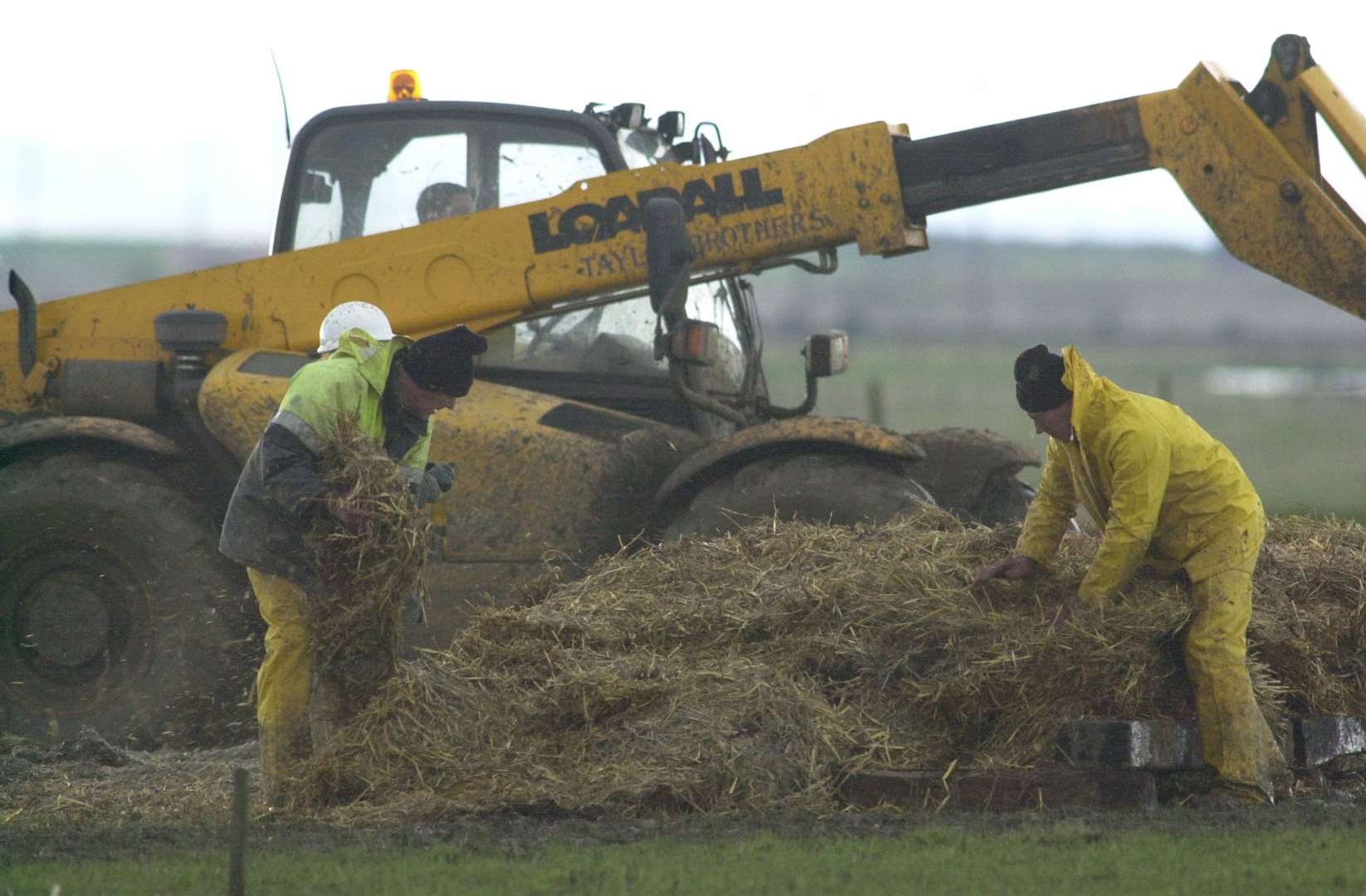 Straw and coal was used to speed up the burning process.