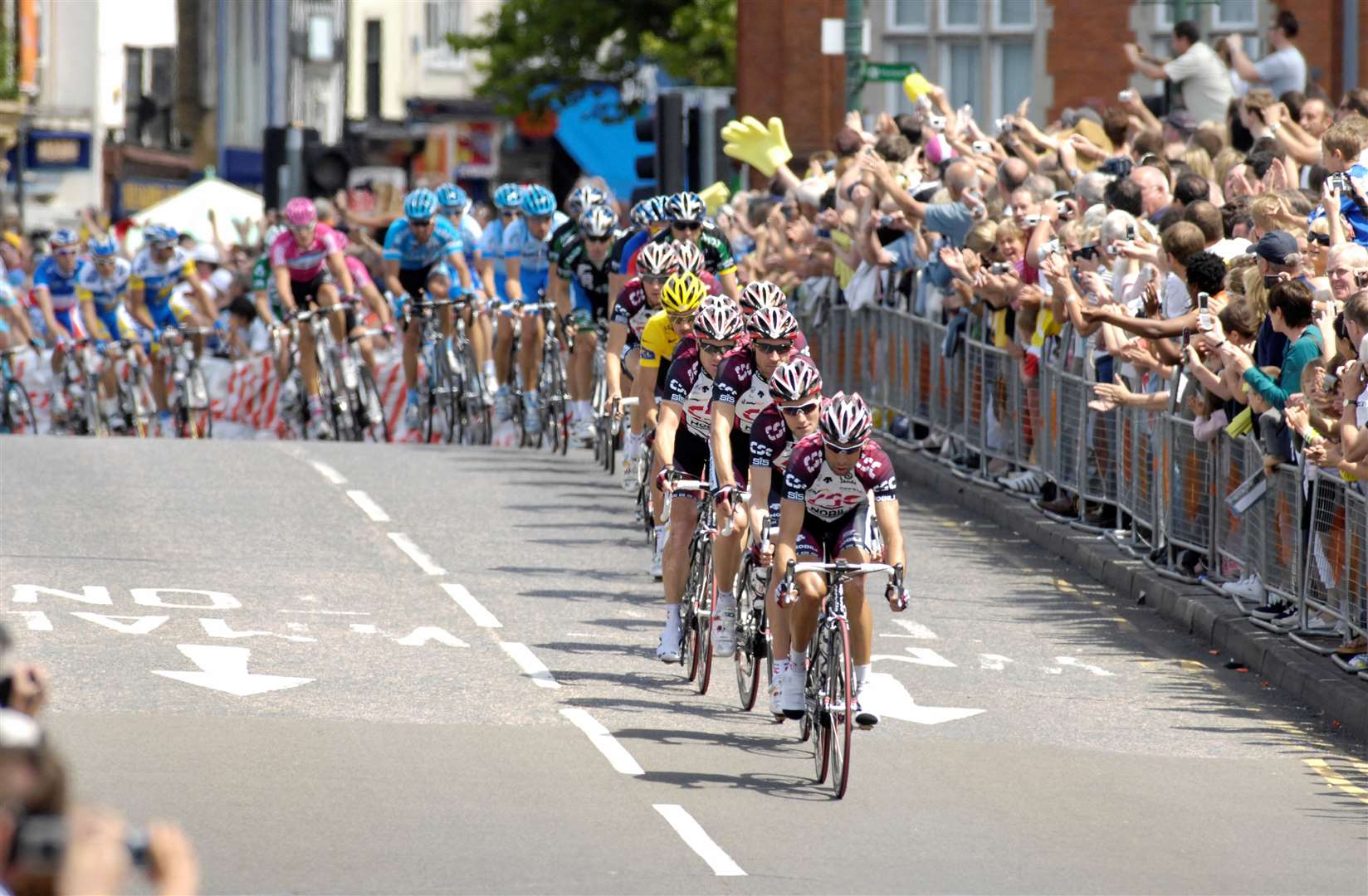 Cyclists passing through Maidstone on their way to the Weald in 2007. Picture: Andy Payton