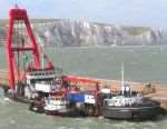 The recovery vessel Norma was used to help lift the sunken U-boat. Picture: Ed Connell