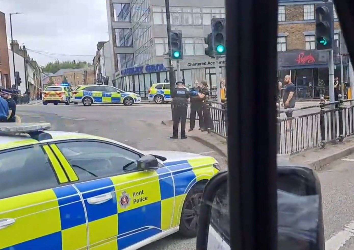 There is a huge emergency response at the junction of Star Hill and Rochester High Street. Picture: @timbobsquare on Twitter
