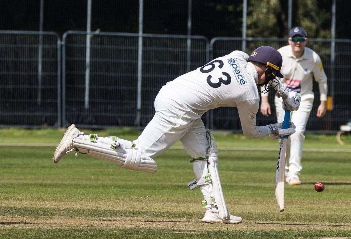 Joe Gordon on his way to 34 against Sevenoaks Vine. Picture: Allen Hollands