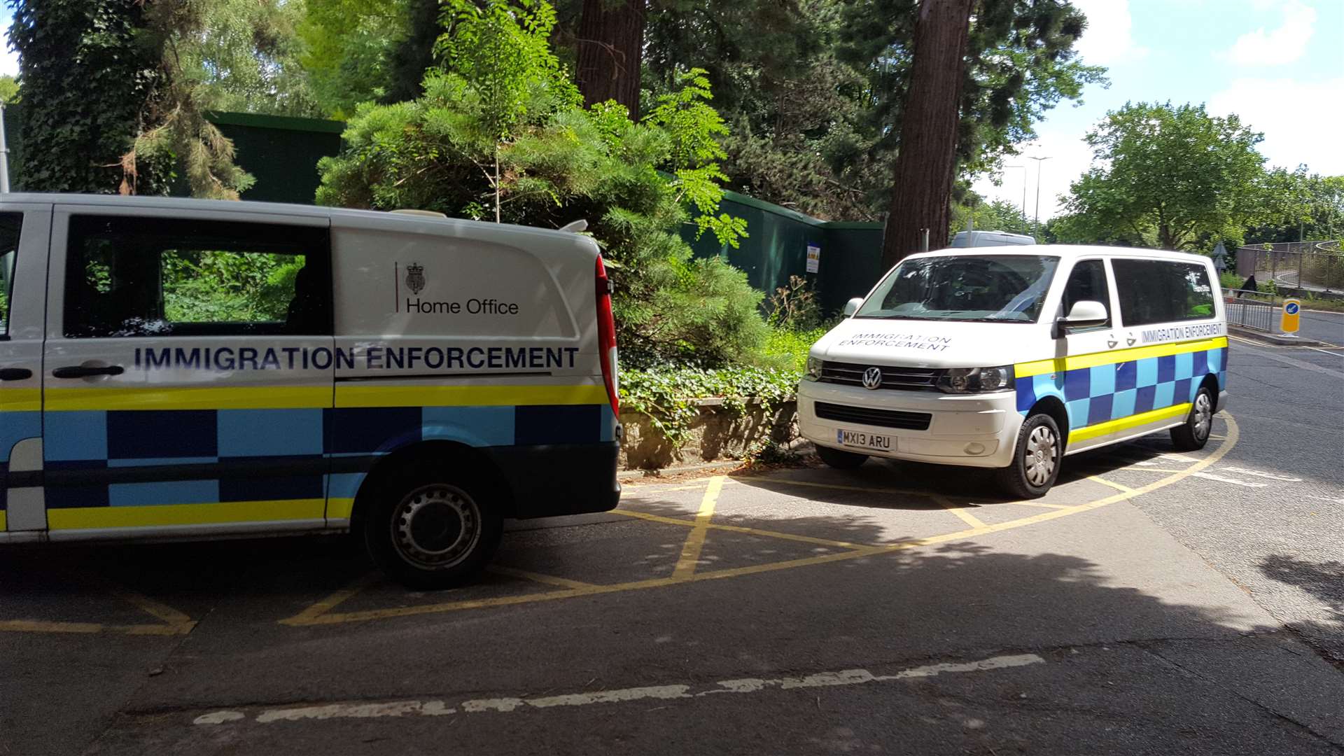 Immigration officers have parked up on Royal Engineers Road (13288252)