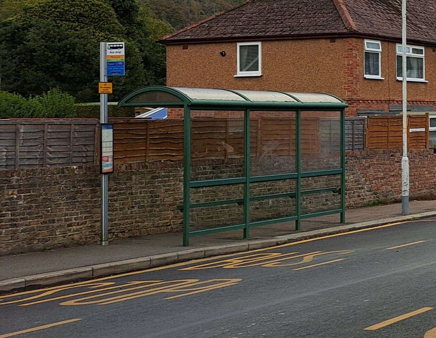 The bus stop in River, which connects people from the village to Dover town centre