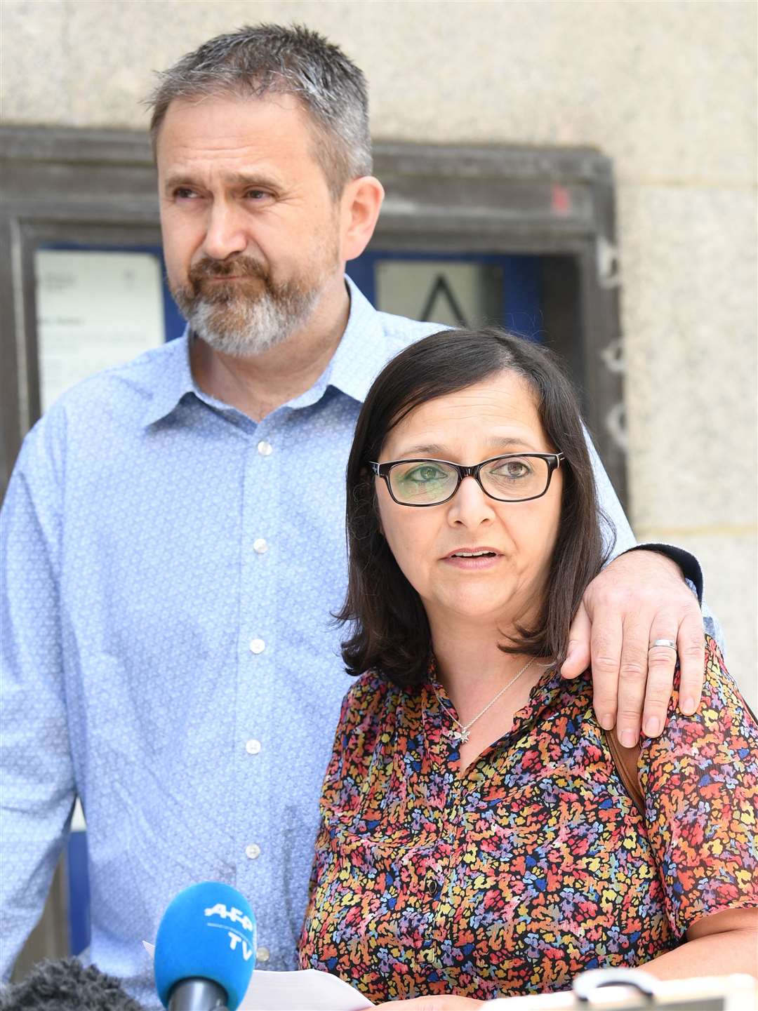 Dr Stuart Murray and wife Figen Murray (Stefan Rousseau/PA)