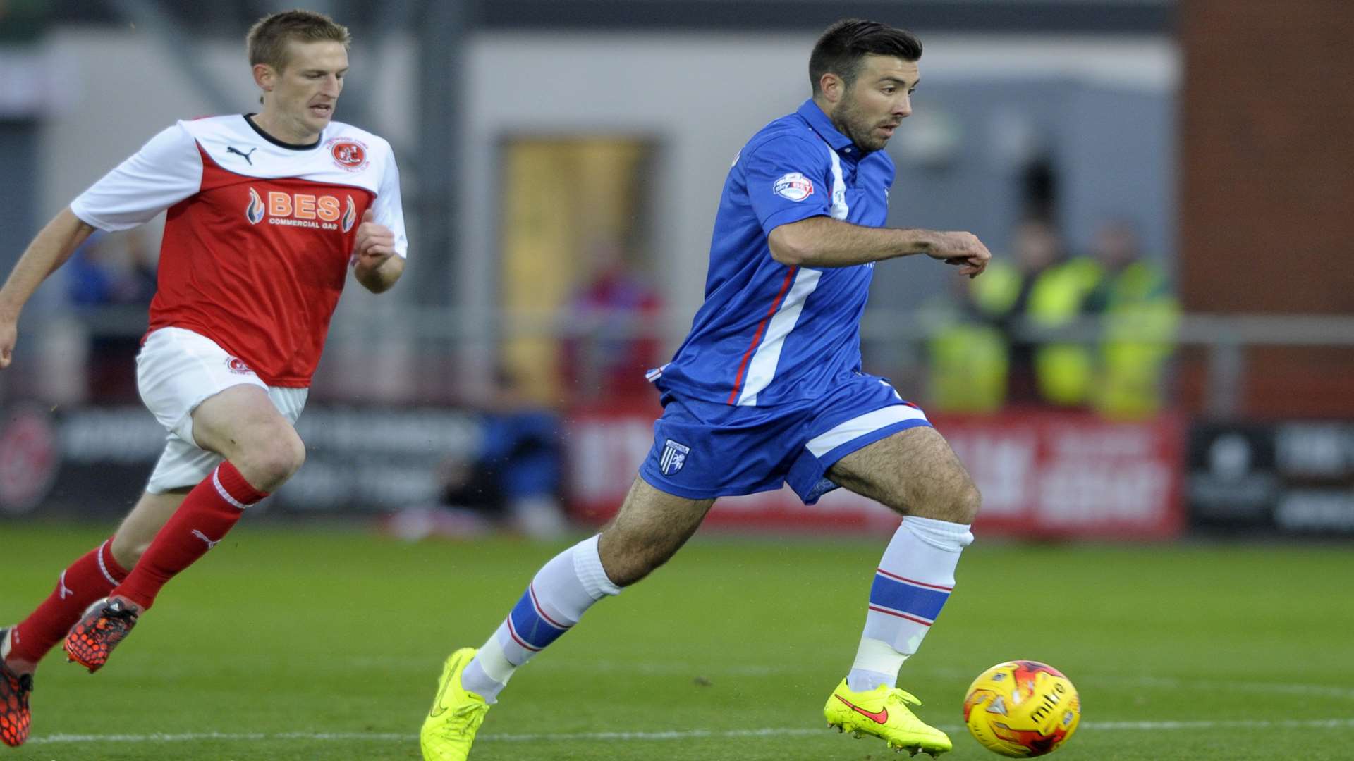 Michael Doughty takes the ball forward Picture: Barry Goodwin