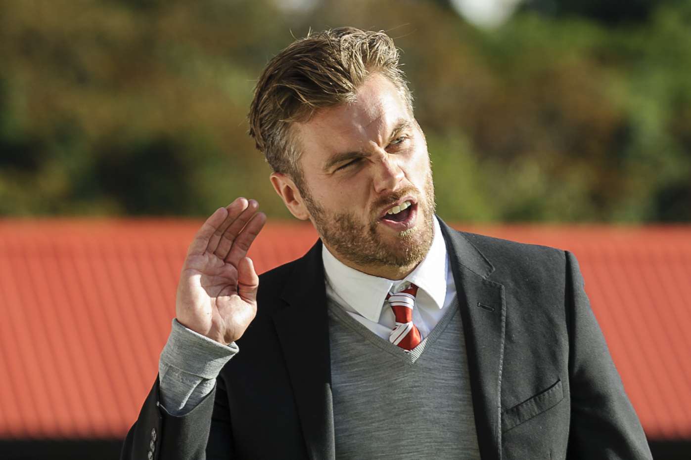 Ebbsfleet manager Daryl McMahon Picture: Andy Payton