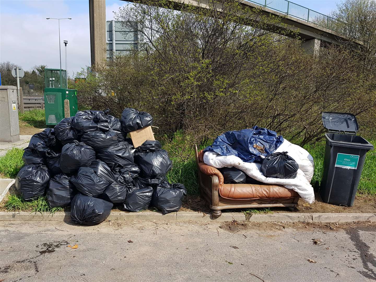 Rubbish collected by the Dartford Litterpickers in Bow Arrow Lane last year. (6693763)