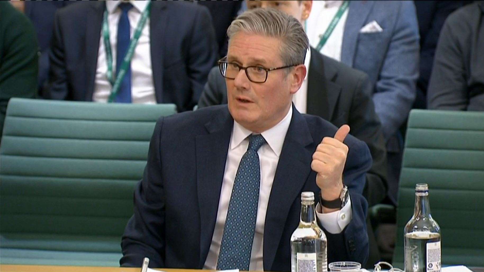 Screen grab of Prime Minister Sir Keir Starmer appearing before the Liaison Committee at the Houses of Parliament in London (PA)