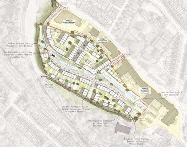 Plan of the overall Buckland mill site. Picture: Dover District Council