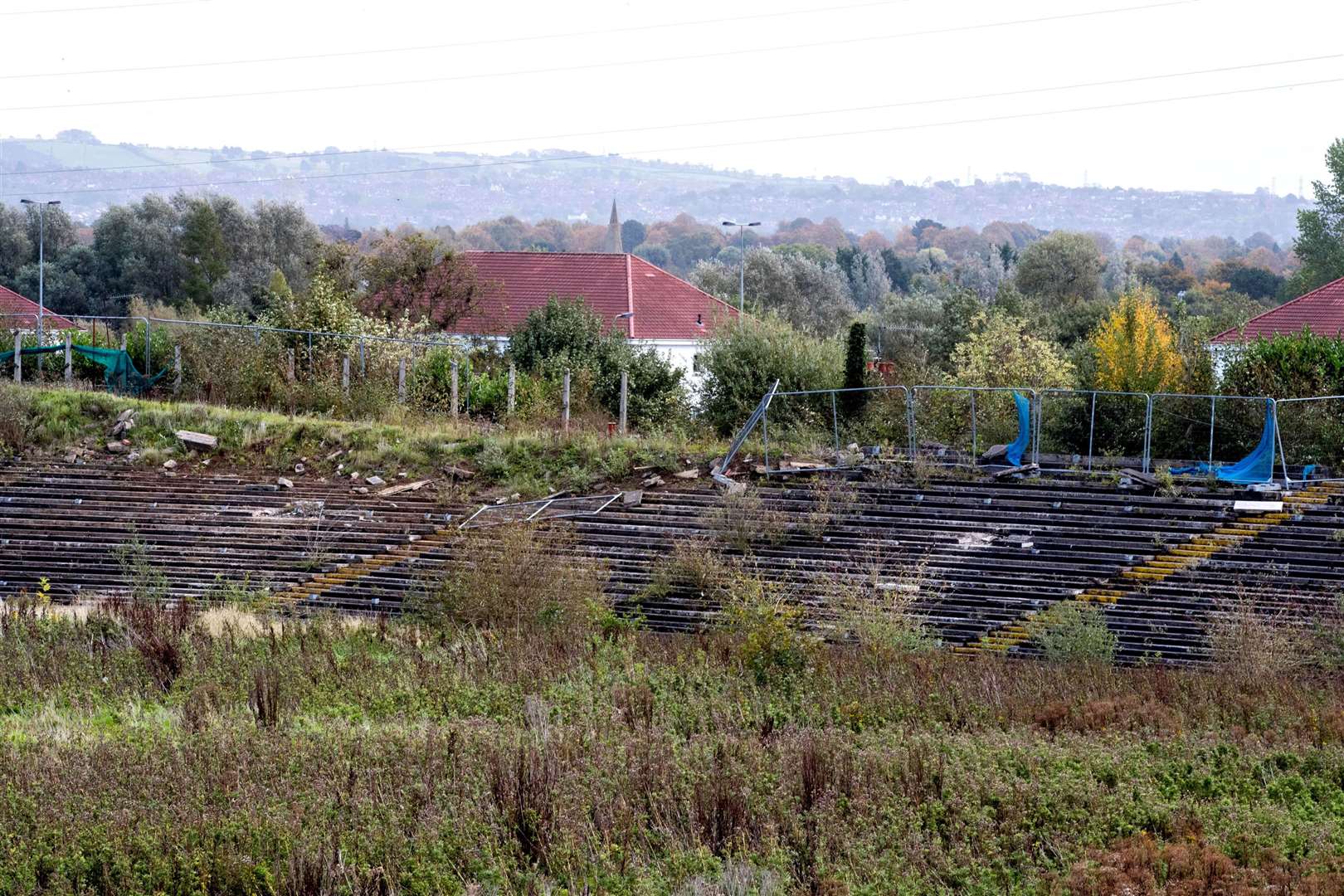 Casement Park in Belfast currently lies derelict (PA)