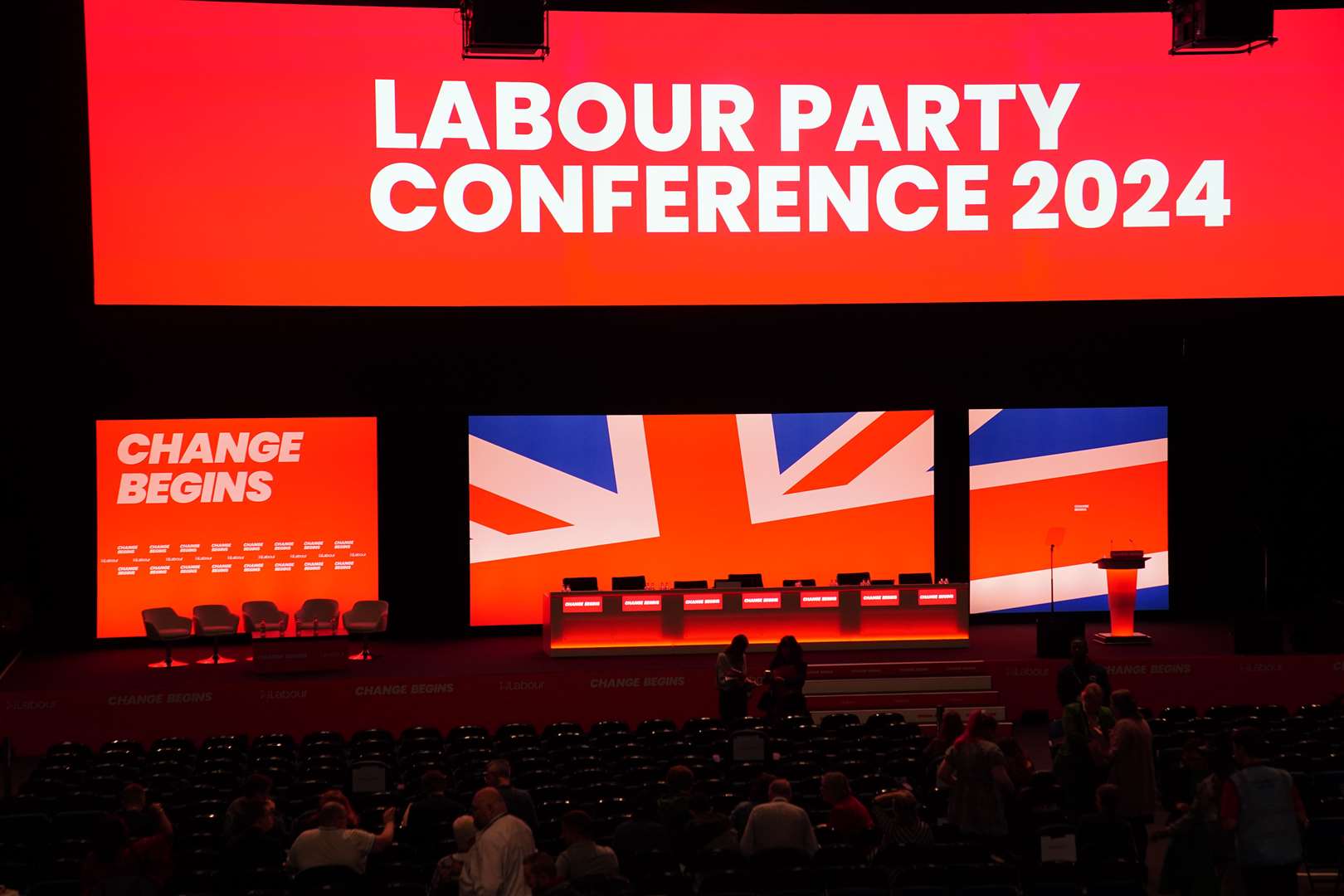 Some delegates booed Labour officials at its party conference (Peter Byrne/PA)