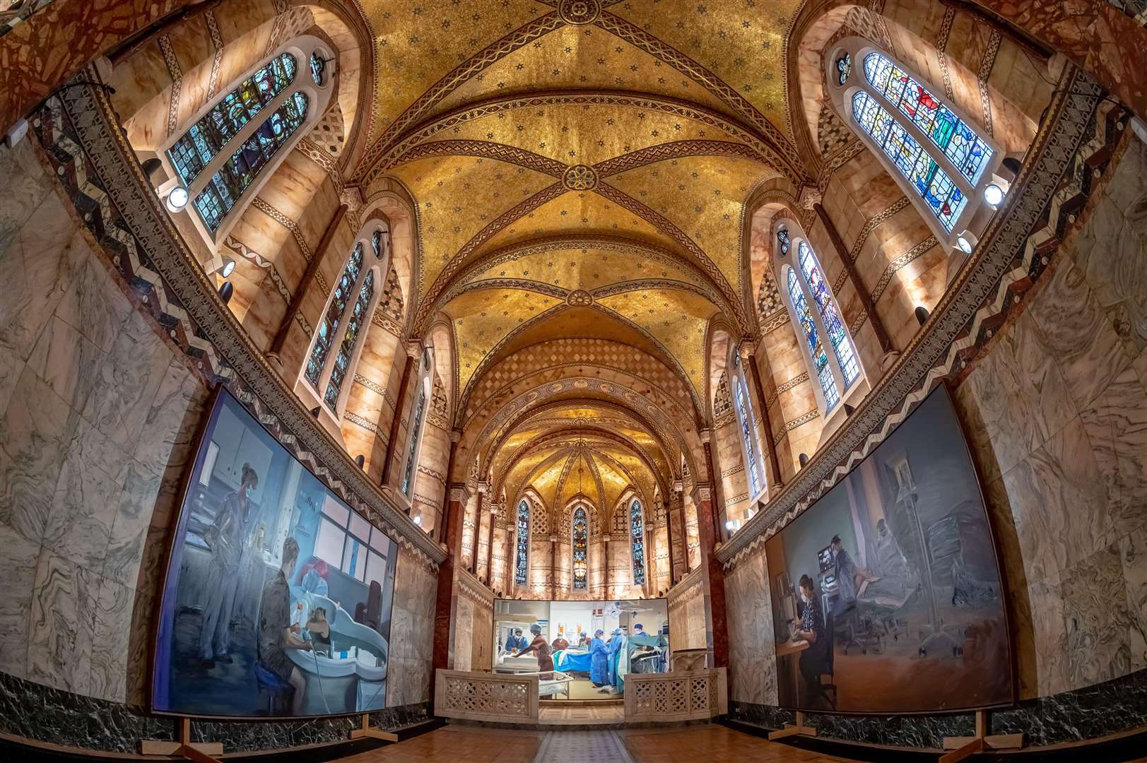 Interior view of Fitzrovia Chapel in London where the King recorded his Christmas message (Nick Harrison/Alamy/PA)