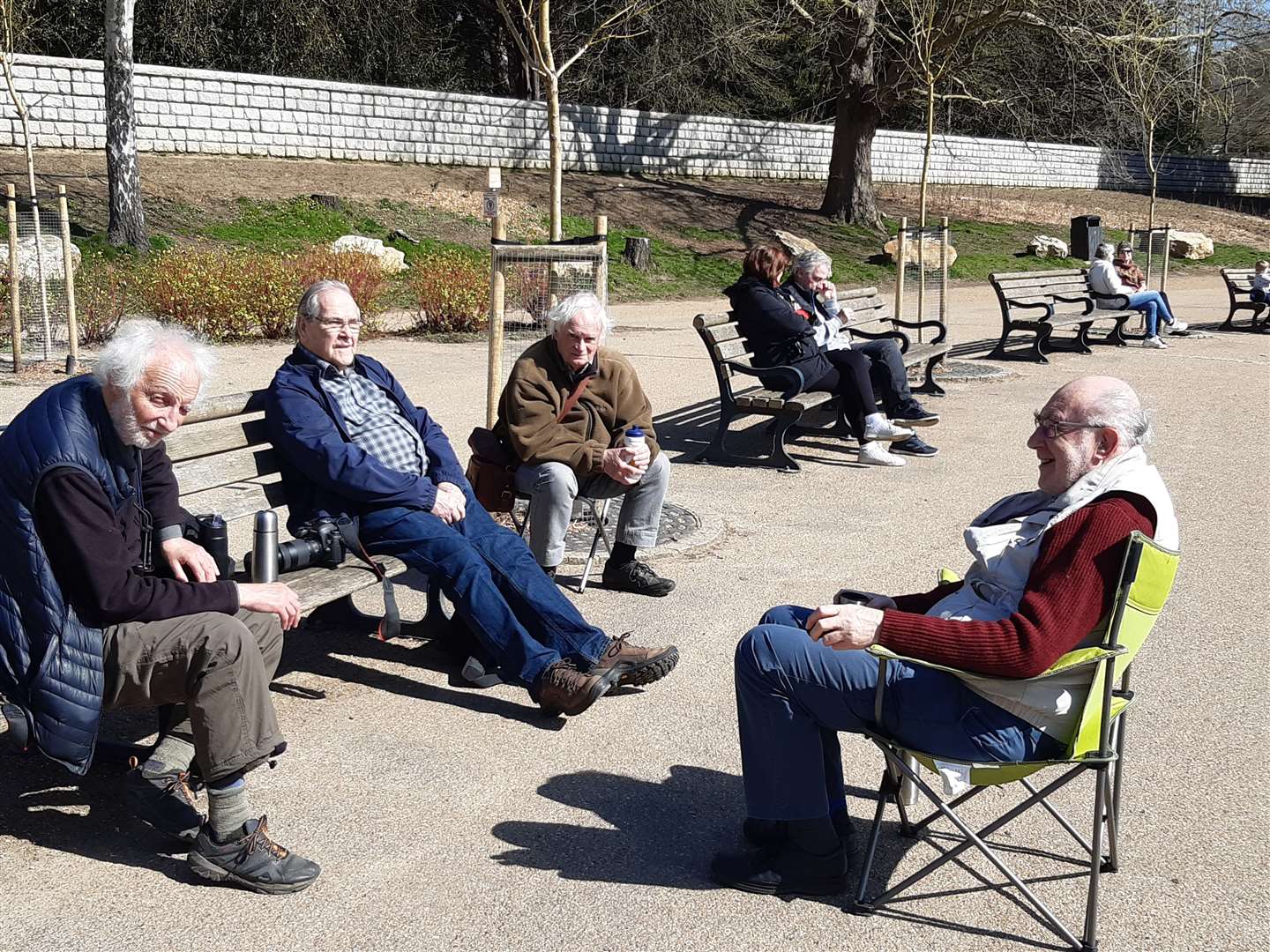 Ryan Parrot, Bernard Runting, David Coombs and Alan Hood were able to meet up in Mote Park on Monday