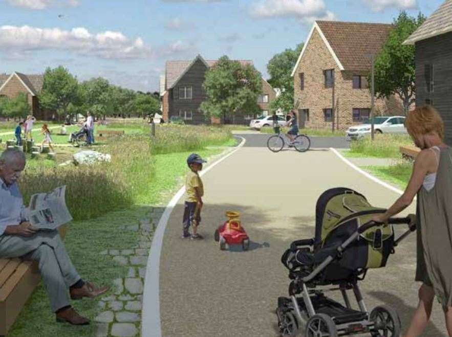 CGI of what the new 220-home estate in Whitstable could look like. Picture: Catesby Estates