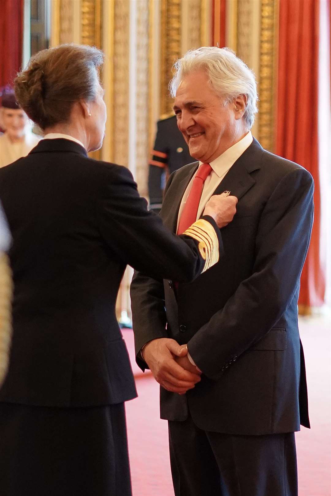 John Suchet with the Princess Royal (Aaron Chown/PA)