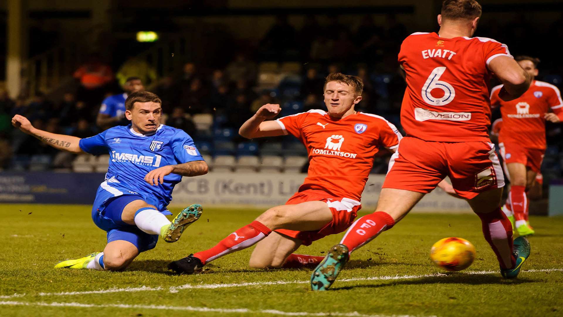 Cody McDonald with an effort at goal Picture: Andy Payton