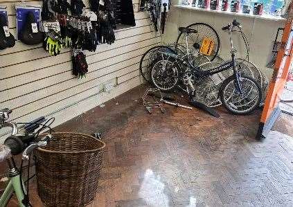 Five electric bikes were stolen from Cycle Fixit in Hythe High Street during a break-in. Picture: Adam Parsons