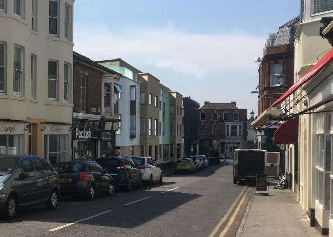 CGI shows the proposed street view of the new flats