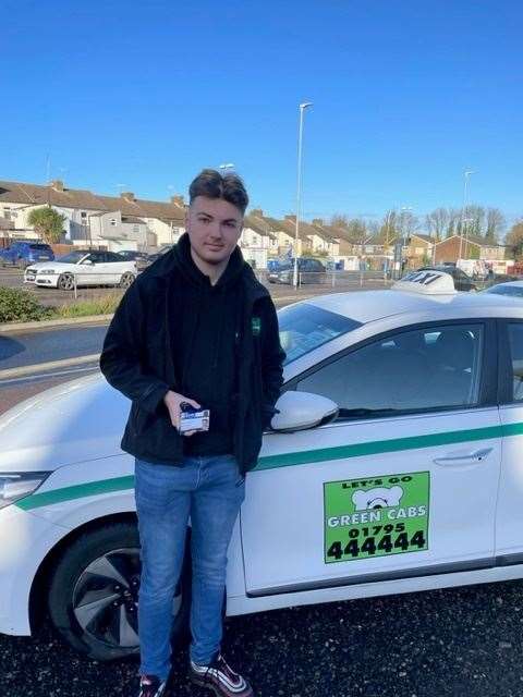 Jack Childs, 19, has become Swale's youngest cab driver. Picture: Jack Childs