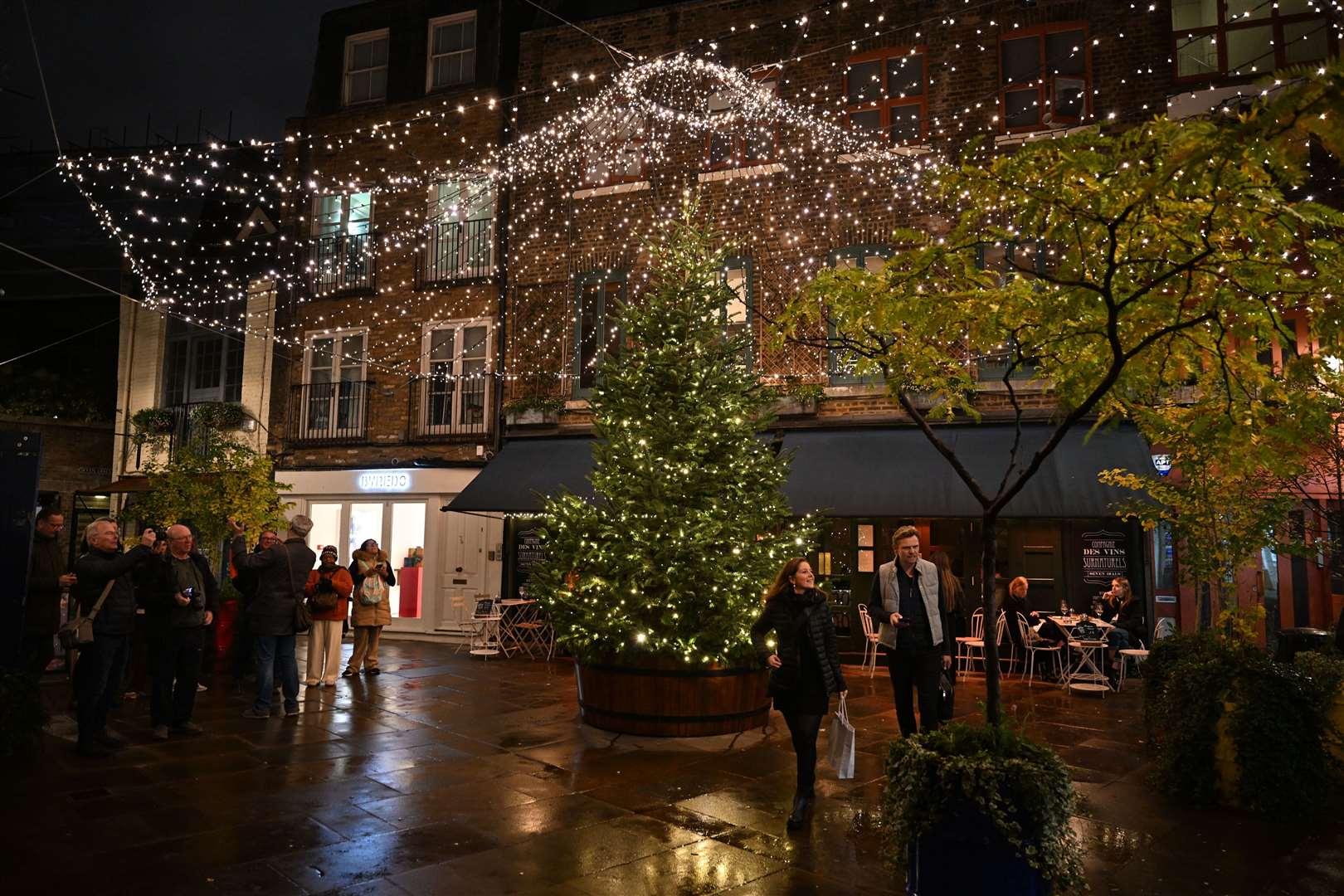 More than 150,000 LED lights are believed to have been illuminated across the Covent Garden piazza and its surrounding streets for the festive period (Jack Hall/PA)