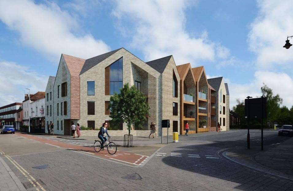 The new flats proposed on the former Northgate Garage site (14456432)