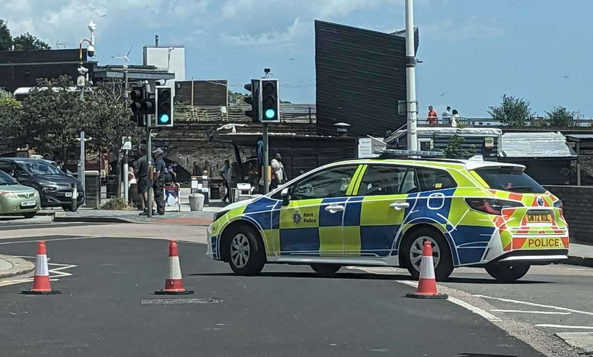 A woman in her 70s has died after being hit by a van near Folkestone Harbour. Picture: Clara Bella