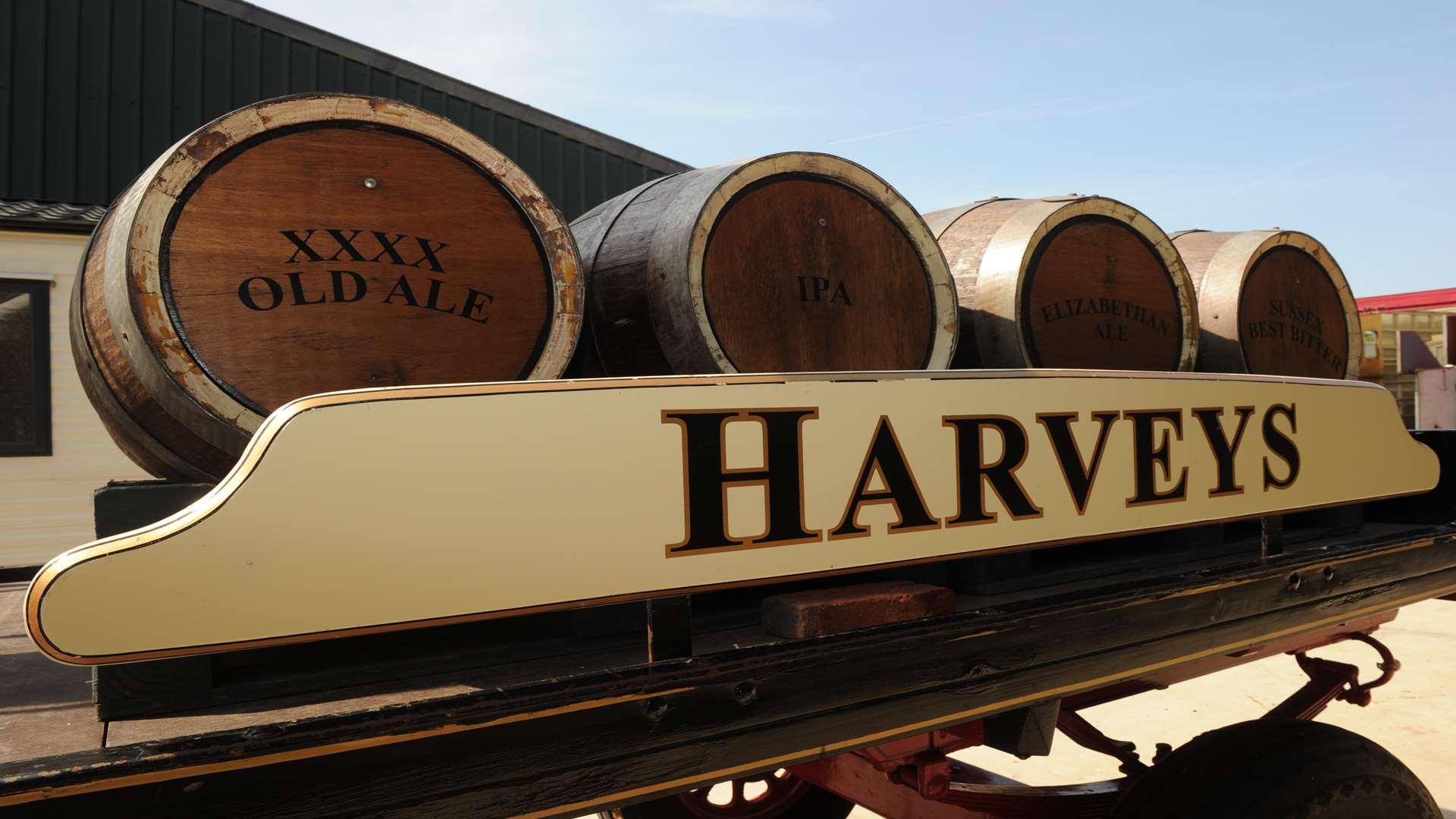 Rare shire horses are to pull Harvey's breweries dray.