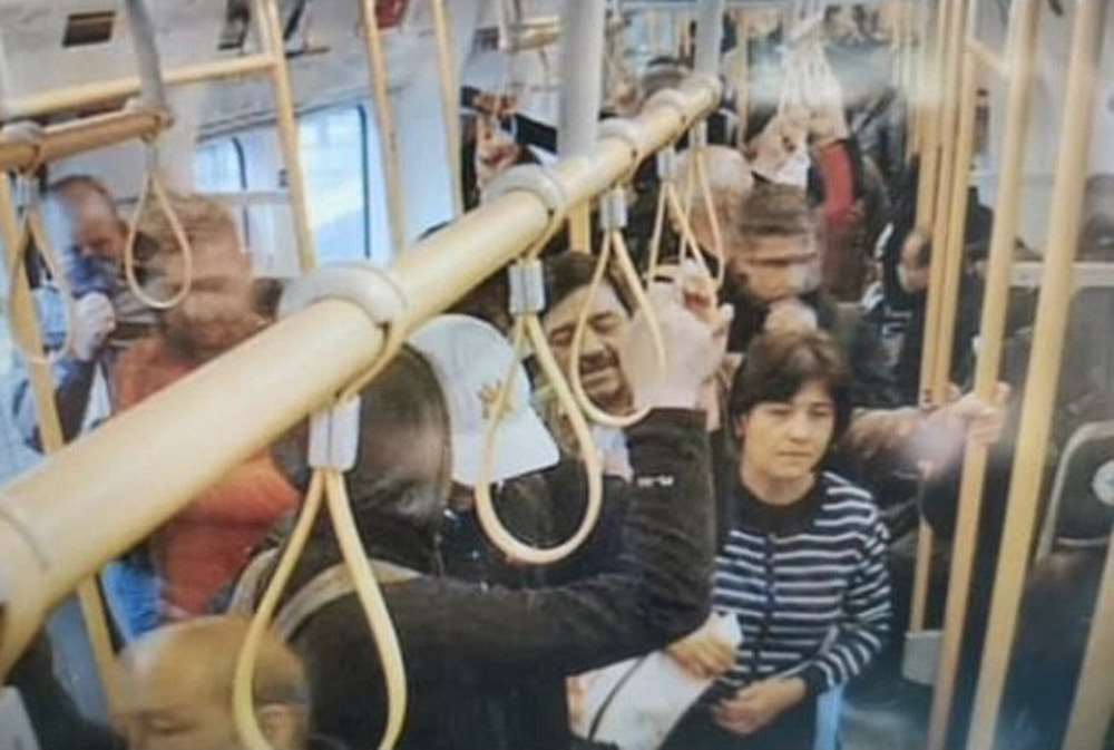 A busy Tube train between East Ham and Upton Park (RMT)