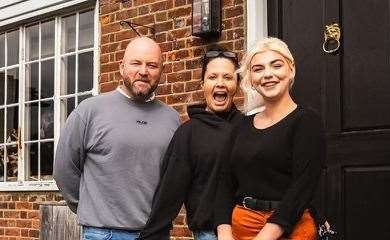 Claire Ealham with her husband Lee and daughter Molly run The White Horse in Boughton-under-Blean. Picture: Claire Ealham