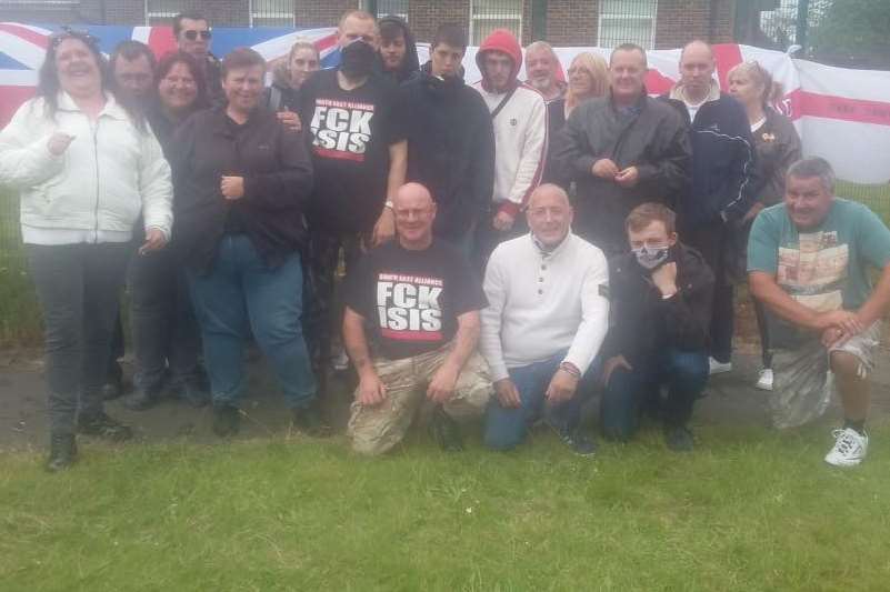 The group set up a protest outside of Howe Barracks